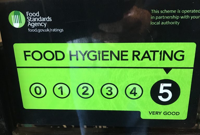 5 Star Food Hygiene Rating The King's Arms Hotel